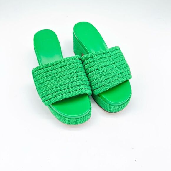 Margo Cord Womens Open Toe Slip On Platform Sandals - Picture 2 of 7